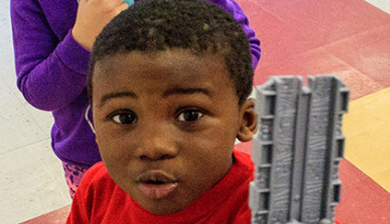 A preschool kid at The Learning Center of Columbus